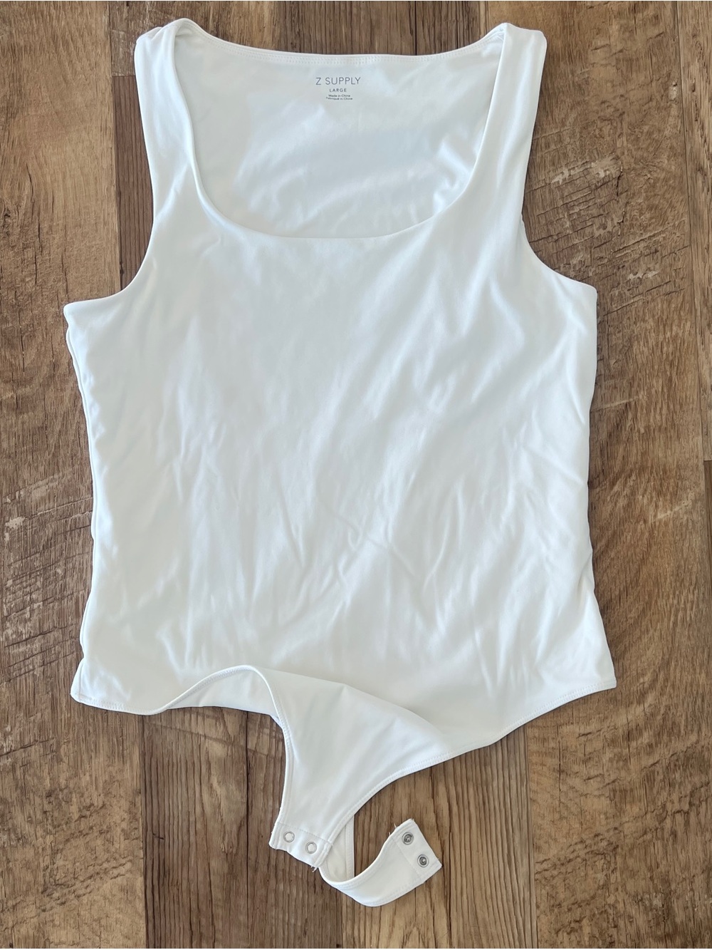 Z Supply ALANA SO SMOOTH TANK BODYSUIT IN WHITE